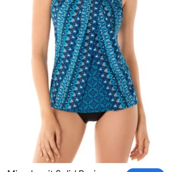 Miraclesuit Blue Patterned Swim Camisole - Picture 2 of 10